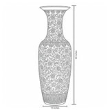 Porcelain Blue Pottery Floor Vase 02 (Each) Delivery Only For LHR,ISB for living rooms