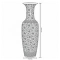 Porcelain Blue Pottery Floor Vase 03 (Each) Delivery Only For LHR,ISB for living rooms