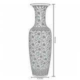 Porcelain Blue Pottery Floor Vase 03 (Each) Delivery Only For LHR,ISB for living rooms