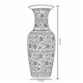 Porcelain Blue Pottery Floor Vase 01 (Each) Delivery Only For LHR,ISB for living rooms