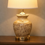 Ceramic HP Surahi Brown Medium Lamps(Pair)