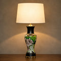 Ceramic Long Neck HP Floral Lounge Lamps(Pair)