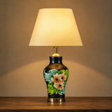 Ceramic Ream Floral Medium Table Lamps (Pair)