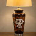 Ceramic Wain HP Brown Floral Lounge Lamps(Pair)