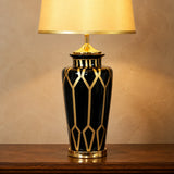 Ceramic HP Wain Black & Gold Large(Pair) Table Lamp
