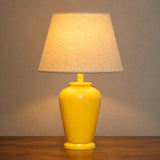 Ceramic Jar Medium Yellow Table Lamps(Pair)