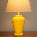 Ceramic Jar Medium Yellow Table Lamps(Pair)