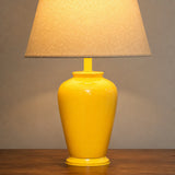 Ceramic Jar Medium Yellow Table Lamps(Pair)