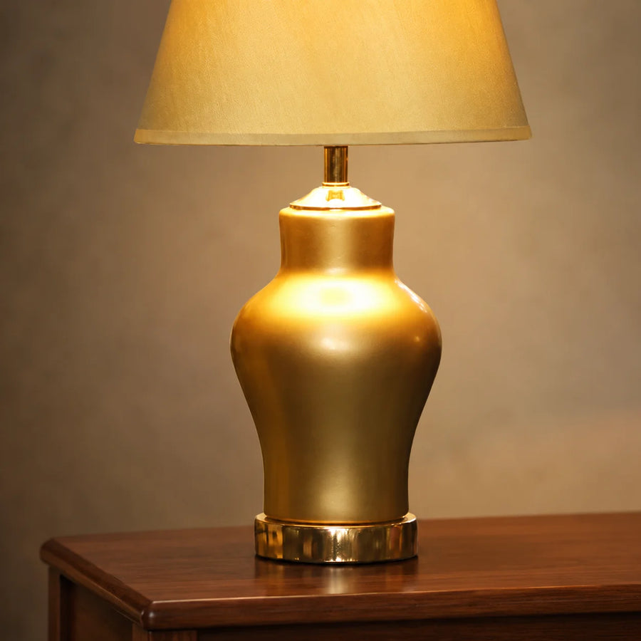 Ceramic Raim Golden Small(Pair) Table Lamp