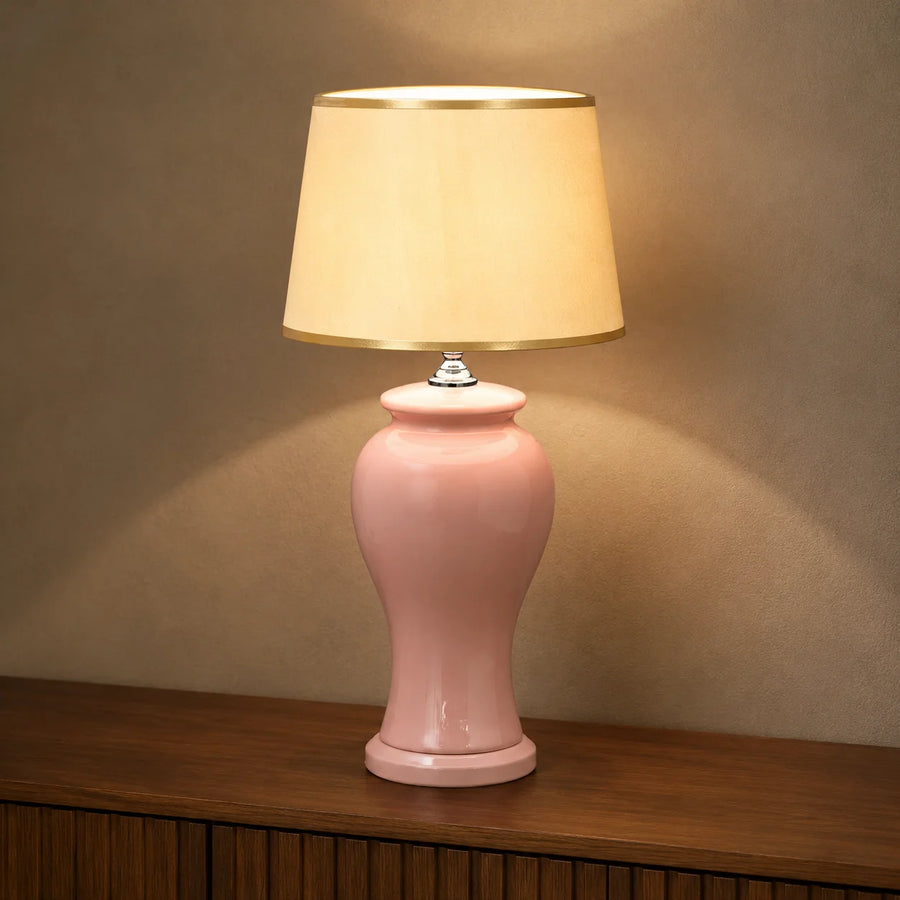 Ceramic Reshaim Pink Lounge Lamp(Pair)