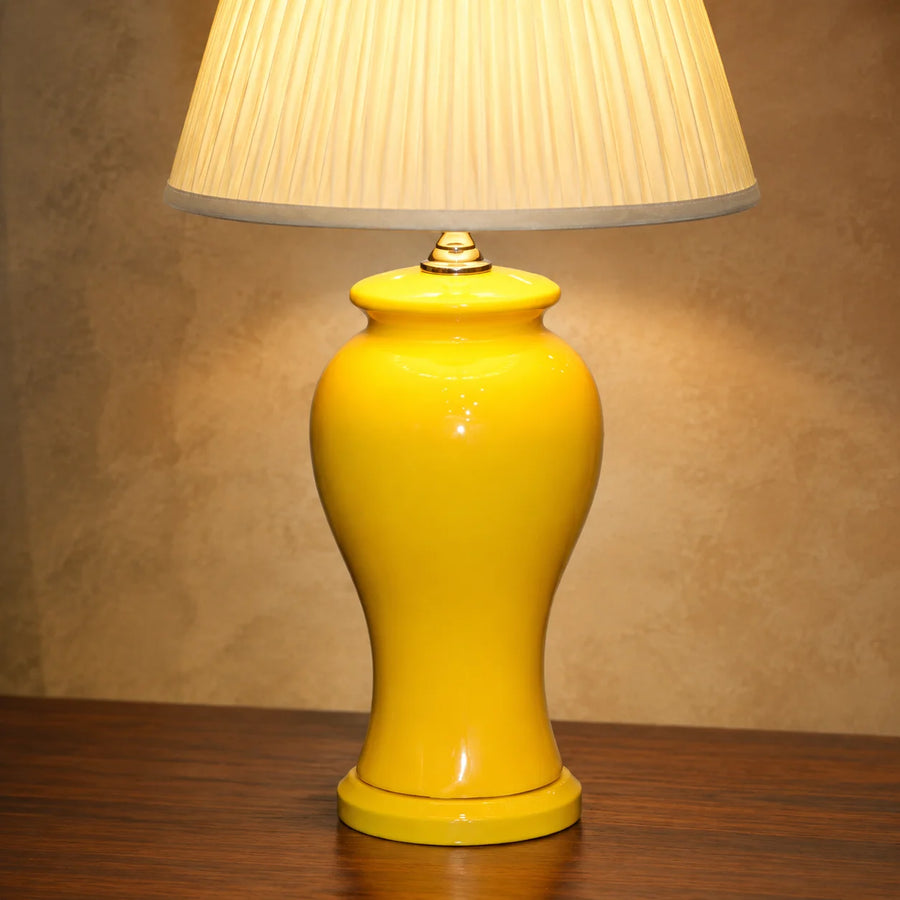 Ceramic Resaim Yellow Lounge Lamps(Pair)