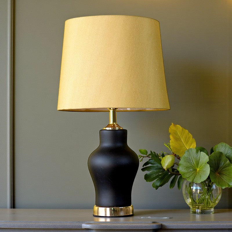 Ceramic Raim Small Matt Black (Pair) Table Lamp for bedrooms