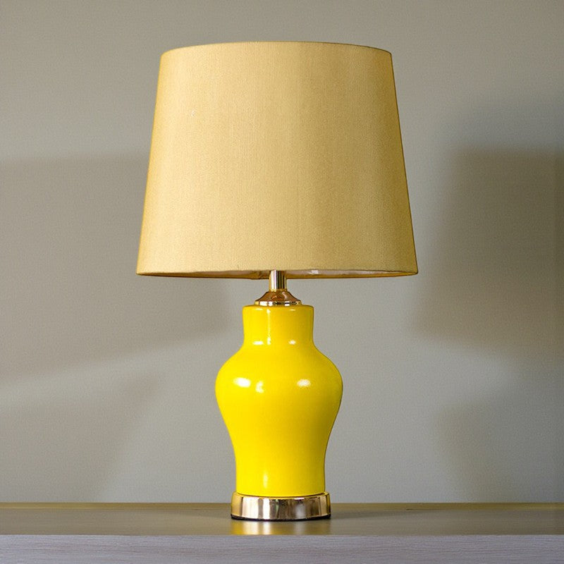 Ceramic Raim Small Yellow Table Lamps (Pair) for bedrooms