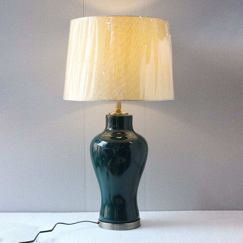 Ceramic Raim Bottle Green Lounge Lamp(Pair) for bedrooms
