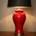 Ceramic Resaim Maroon Lounge Lamps(Pair)