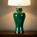 Ceramic Raim Bottle Green Lounge Lamp(Pair)