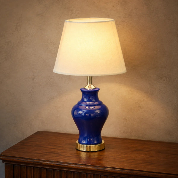 Ceramic GN Raim Blue Small Lamps(Pair)