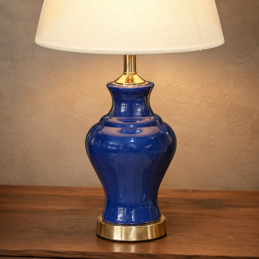 Ceramic GN Raim Blue Small Lamps(Pair)