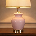 Ceramic Surahi Pink Medium Lamps(Pair)