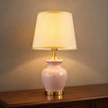 Ceramic Surahi Pink Medium Lamps(Pair)