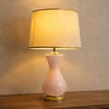 Ceramic Surahi Pink Medium Lamps (Pair)