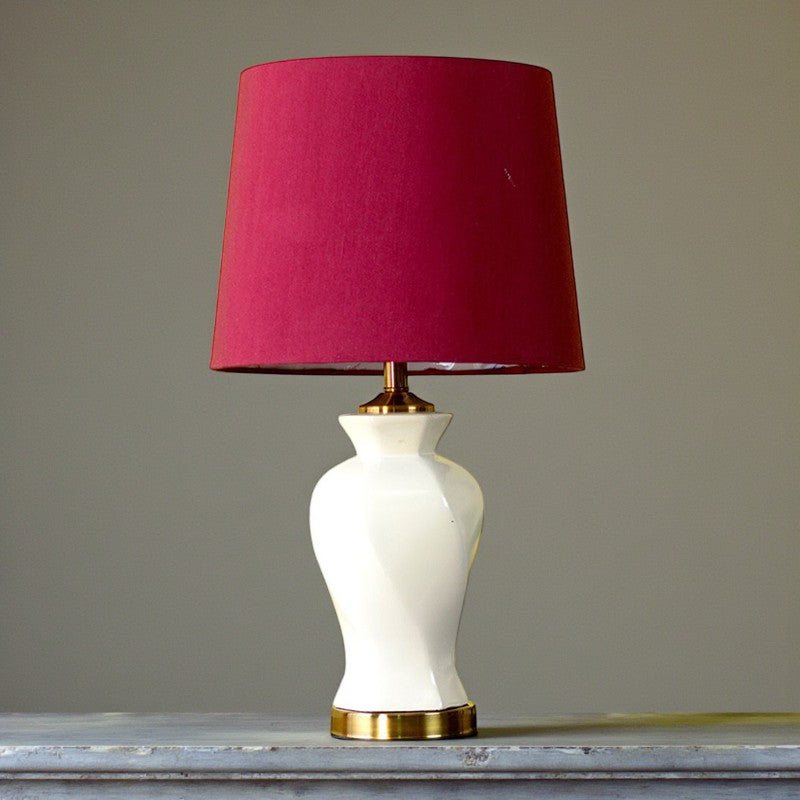 Ceramic Twister Off White Small Table Lamps (Pair) for bedrooms