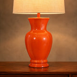 Ceramic B.jar Orange Medium Lamps(Pair)