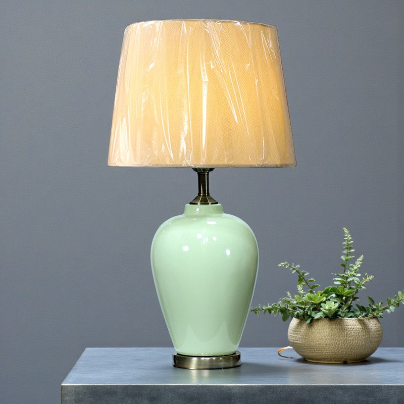 Ceramic Karc Jar Pistachio Table Lamps ( Pair) for bedrooms