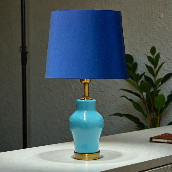 Ceramic Raim Sky Blue Small Table Lamps (Pair) for bedrooms