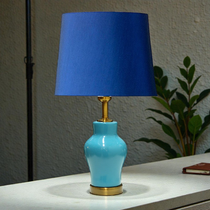 Ceramic Raim Sky Blue Small Table Lamps (Pair) for bedrooms