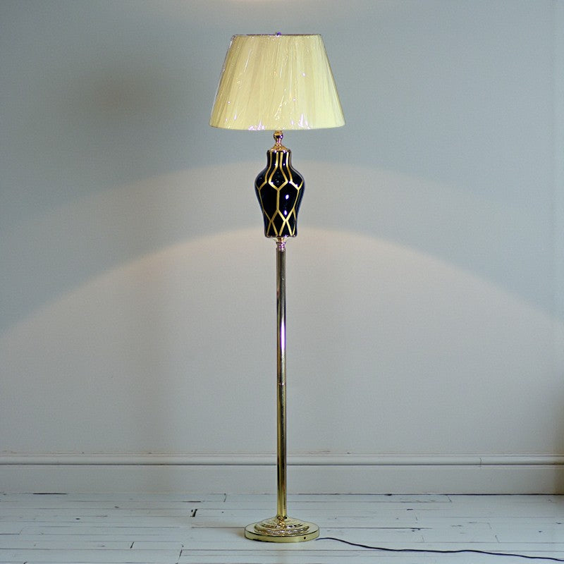 Ceramic HP Raim Black Floor Table Lamp for living rooms