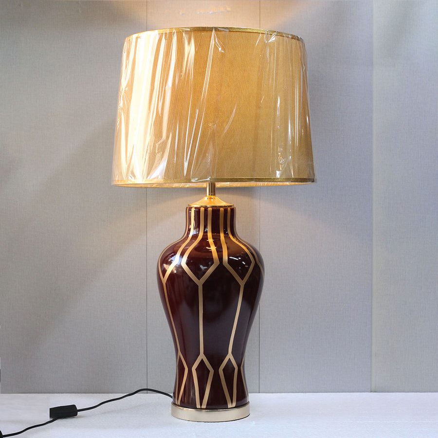 Ceramic Raim HP Maroon Lounge Lamps (Pair) for bedrooms
