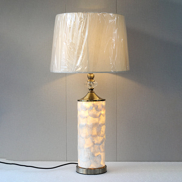 Seashells Golden 5X12 Cylinder Table Lamps (Pair) for bedrooms