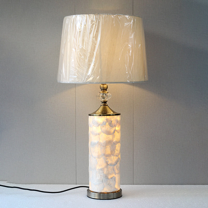 Seashells Golden 5X12 Cylinder Table Lamps (Pair) for bedrooms