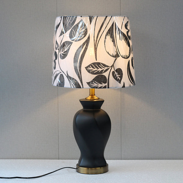 Ceramic Twister Black Small Table Lamps (Pair) for bedrooms