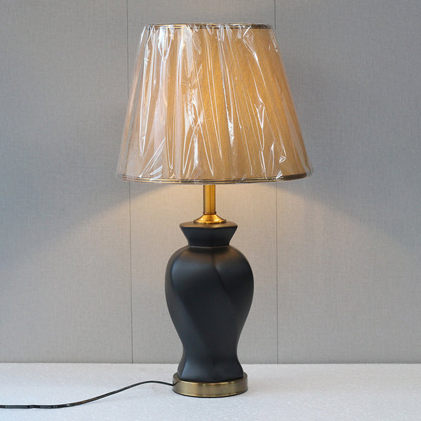Ceramic Twister Black Small Table Lamps (Pair) for bedrooms
