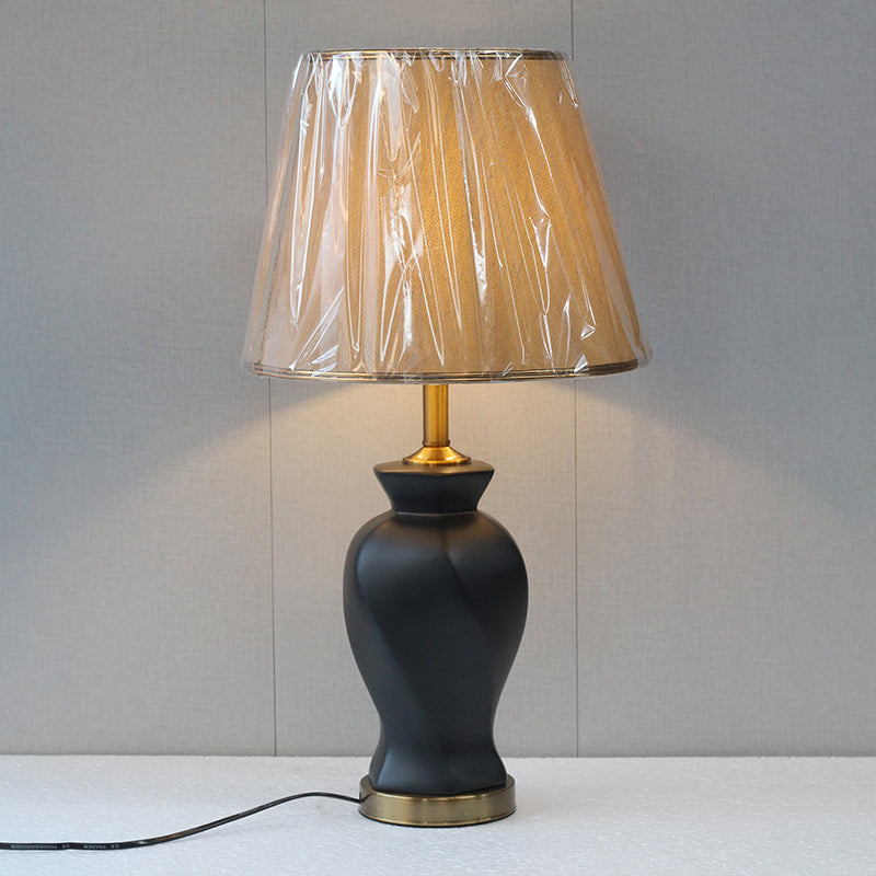 Ceramic Twister Black Small Table Lamps (Pair) for bedrooms