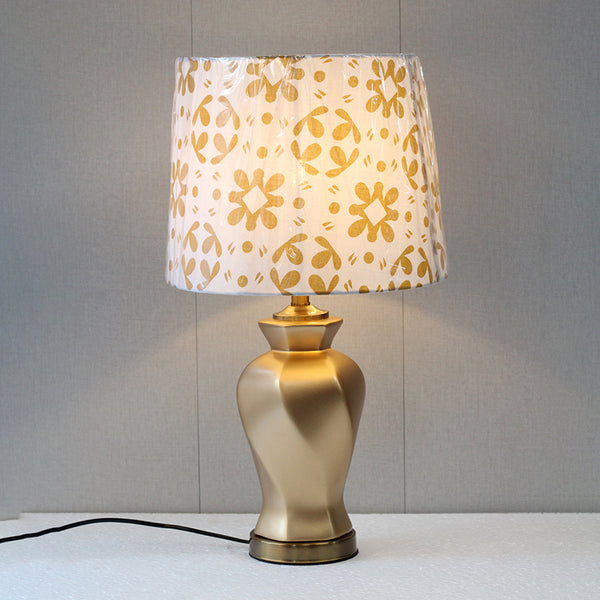 Ceramic Twister Golden 01 Small Table Lamps (Pair) for bedrooms