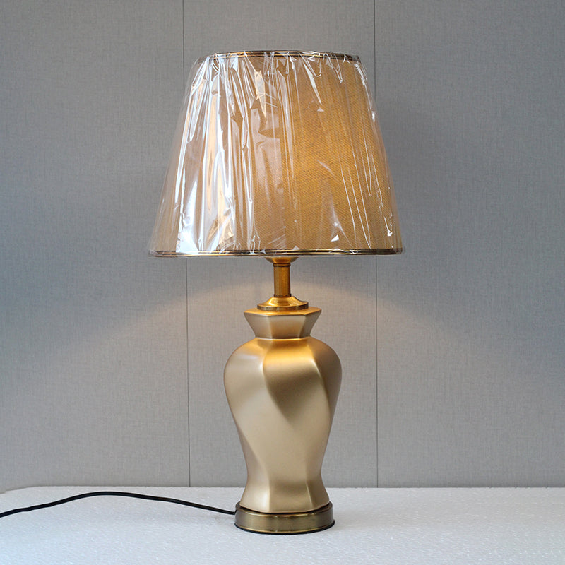 Ceramic Twister Golden 02 Small Table Lamps (Pair) for bedrooms