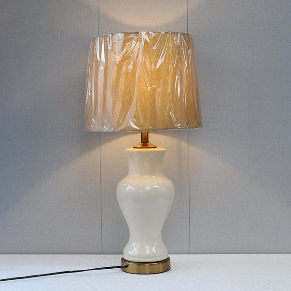 Ceramic X Jar (O.W) Table Lamp (Pair) for bedrooms