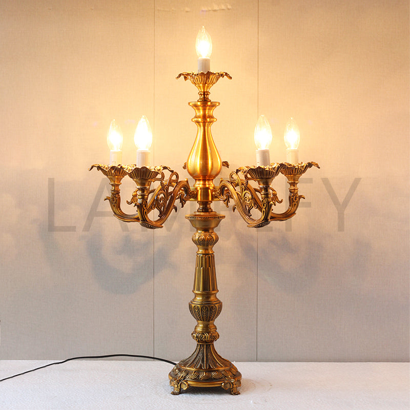 Royal Morano (GB) Metal Electric Candle Stand(Each) Table Lamp for bedrooms