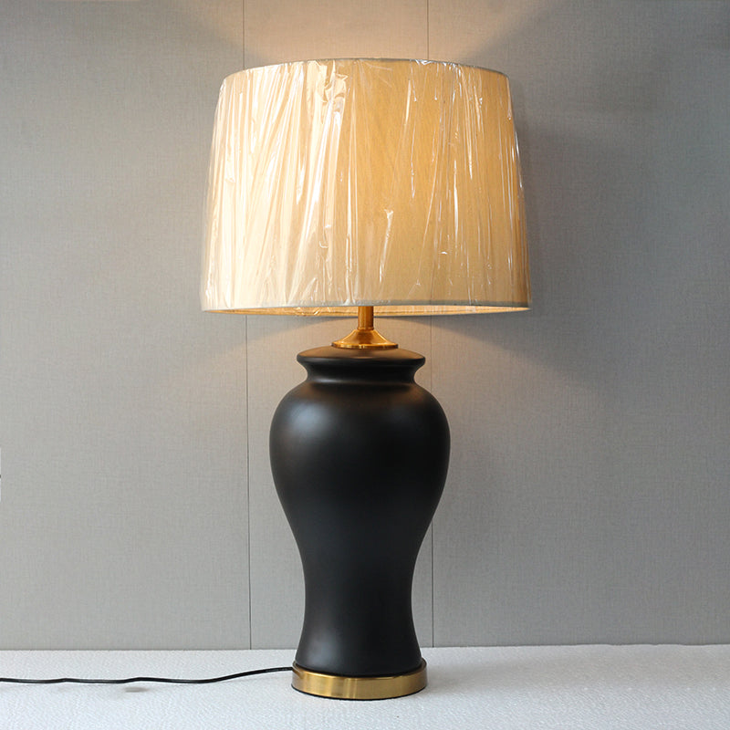 Ceramic Resaim Matte Black Lounge Lamps (Pair) for bedrooms