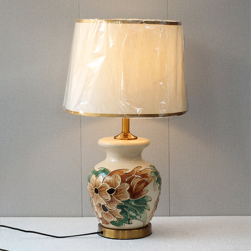 Ceramic HP FL Medium Fancy G.R Table Lamps (Pair) for bedrooms
