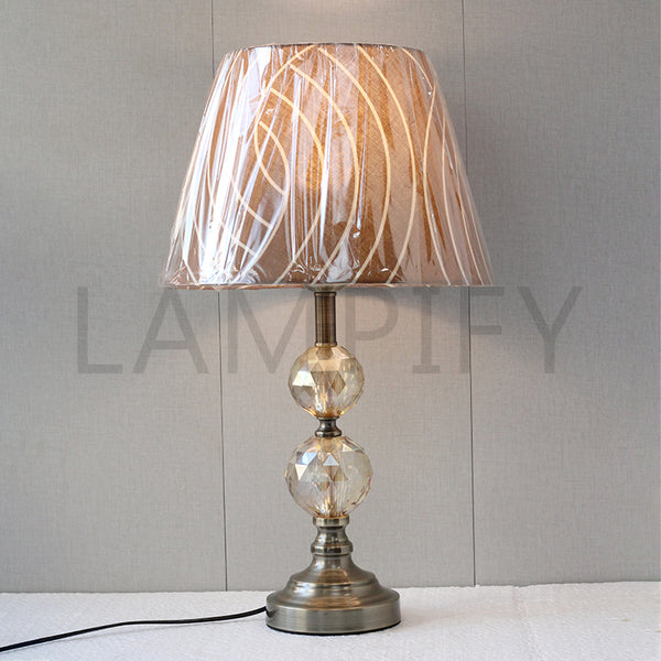 Crystal 2 balls AB Table Lamps(Pair) for bedrooms