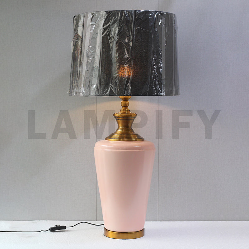 Ceramic Model 18504 Baby Pink Large Table Lamp (Pair) for bedrooms
