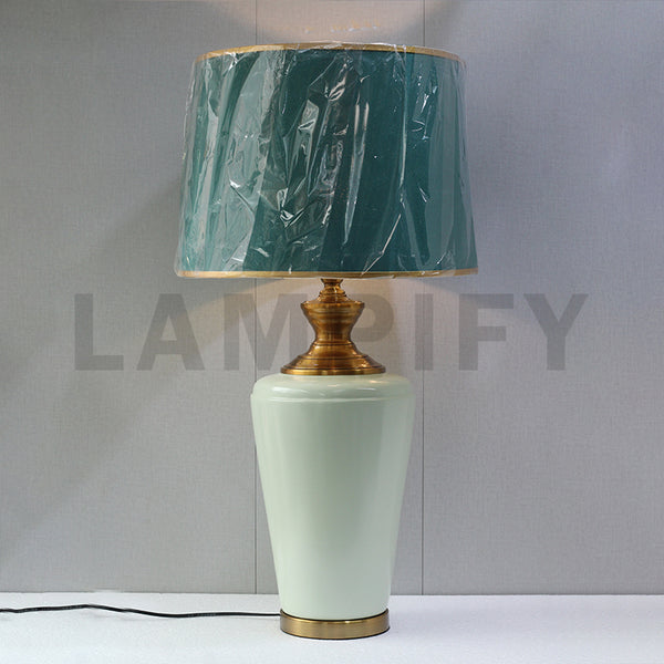 Ceramic Model 18504 Mint Green Large Table Lamp (Pair) for bedrooms