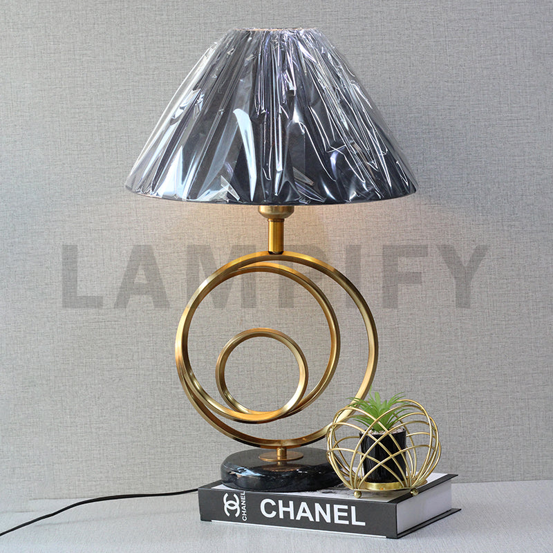 Metal Model 55 marble Base Table Lamp (Pair) for bedrooms