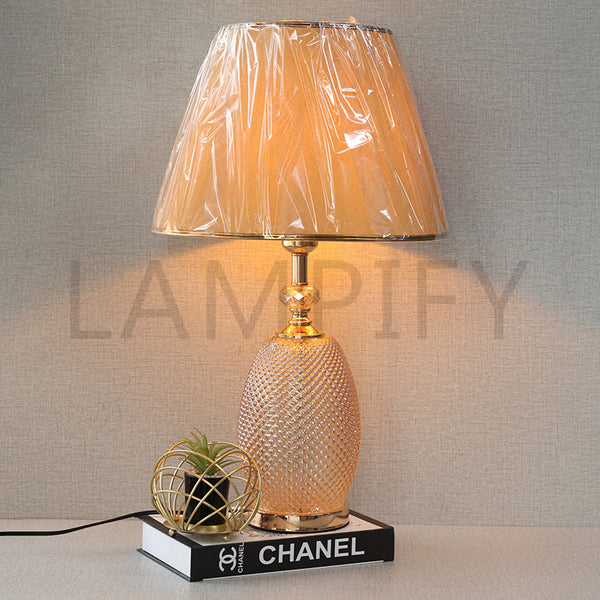Glass Model Y104 Oval Table Lamp (Pair) for bedrooms