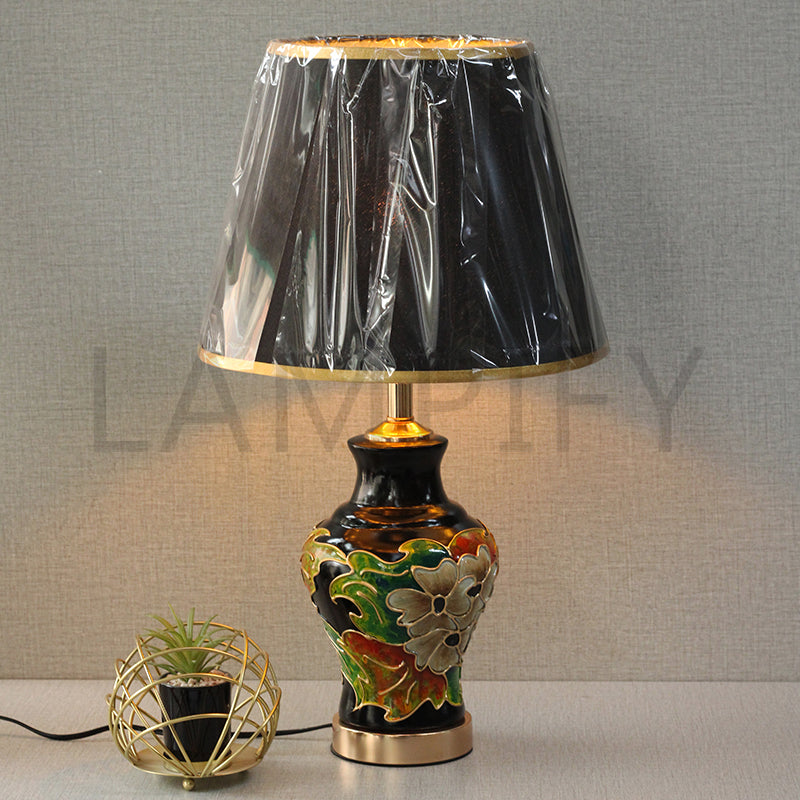 Ceramic GN Raim HP Small Black Table Lamps (Pair) for bedrooms