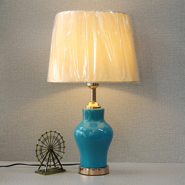 Ceramic Raim Small Aqua Blue Table Lamps (Pair) for bedrooms